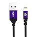 6.6ft BigBlue MFi Certified Fits Lifeproof Case, Ultra High Strength Lightning Cable For iPhone 7 iPad Pro iPod Pill+ And More (Dark Purple)