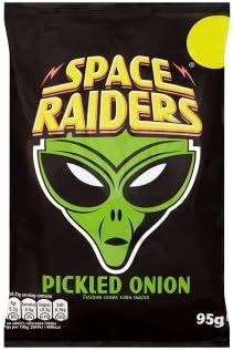 Space Raiders Pickled Onion Flavour Cosmic Corn Snacks (95g x 12)