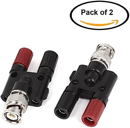 ProSESG 2pcs BNC Male Plug to 4mm Dual Banana Female Socket Binding Posts Jack Coaxial Connector RF Adapter for HF Radio Antennas