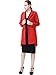 Miya Women's Faux Leather Jacket Quilted Bomber Jacket Short Coat Red Medium