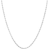 Savlano 925 Sterling Silver Oval Rice Bead Strand Chain Necklace For Women - Made in Italy Comes With a Gift Box
