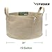 VIVOSUN 5-Pack 15 Gallons Grow Bags Heavy Duty Thickened Nonwoven Fabric Pots with Strap Handles Tan