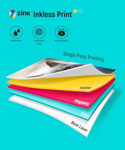 Liene Zink Pearl K100 Photo Paper 2x3″ 50 Sheets, Premium Photo Printer Paper w/Adhesive Back, Waterproof, Smudge Proof, Tear Proof, Instant Photo Paper Compatible w/Liene 2x3″ Photo Printer Scrapbook