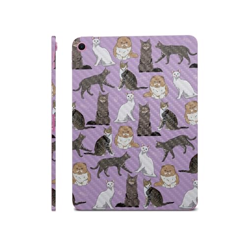 Carbon Fiber iPad Skin Compatible with Apple iPad A16 11 Gen (2025) - Cat Chaos…