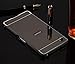 Sony Xperia XA Ultra Case, Ranyi [Mirror Series] Luxury Aluminum Metal Bumper Frame Detachable + Bling Mirror Hard Back Cover [Thin Fit & Slim] Case for Sony Xperia XA Ultra /Xperia C6 (black)