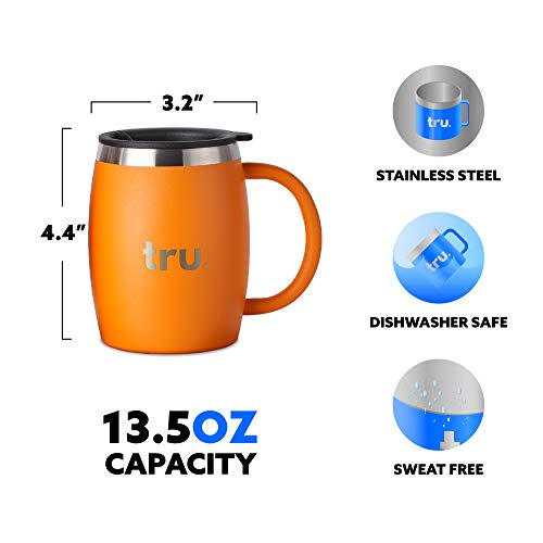 Insulated Coffee Mug with Lid (Set of 2) Stainless Steel Camping Mug