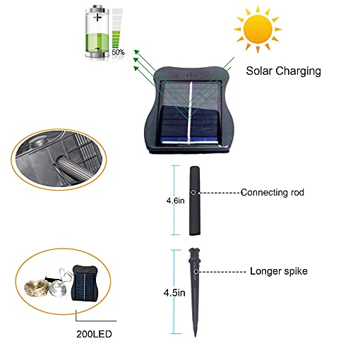 VOOKRY Solar Watering Can Lights - Sunflower Metal Garden Decor, Waterproof, Hanging Outdoor Solar Lights