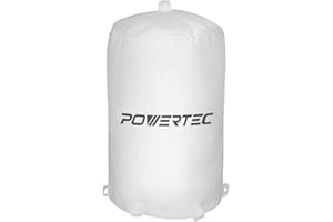POWERTEC 70333 Dust Collector Bag, 21" x 31", 1 Micron Filter, For JET, Grizzly, Shop Fox, Wen, Harbor Freight, and POWERTEC DC-1512
