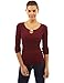 PattyBoutik Women's Keyhole Long Sleeve Ribbed Sweater