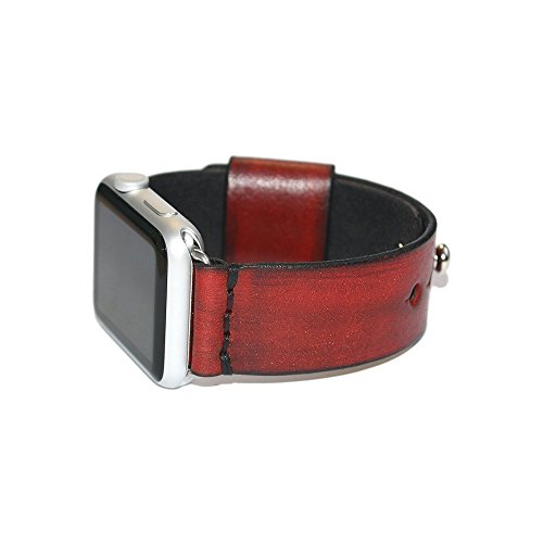 Genuine Leather Apple Watch Band 38mm - 42mm / Apple Watch Strap Accessories, Lugs Adapter, iWatch Band Gold, iWatch Strap - Thumbnail 4