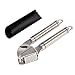 Nanan Stainless Steel Garlic Press and Peeler Set,Best Peeling Press Mincer and Silicone Tube Roller