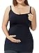 HOFISH Women's Breast Feeding, Maternity Nursing Build in Shelf Bra07, Non-Padded Cami Top: 3Pack(Grey-Black-White), Large