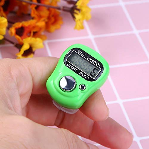 Vanpower Stitch Marker Row Finger Ring Counter LCD Electronic Tally Counter (Green) - Thumbnail 2