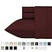 California Design Den Twin XL Sheet Sets - 400 Thread Count Sateen, 100% Cotton Sheets Set, Deep Pockets, Cooling and Durable Bedding for Dorm Rooms & Adults - Burgundy Red