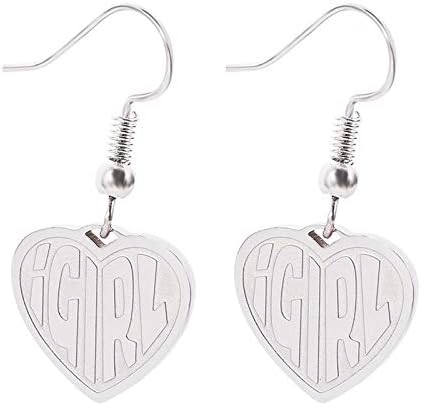 Amazon ハートペンダントネックレス 女の子のためのダブルサイドレターネックレスステンレス鋼原宿女性記号ゴシックストリートのチェーンネックレス ネックレス 通販