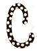 My Baby Sam Polka Dot Letter c, Brown/White