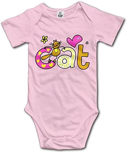 Zengjisheng Cat Doodle Unisex Newborn Baby Rompers Short Sleeve Jumpsuit Toddler Outfits