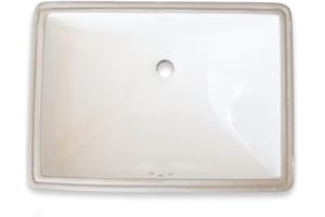 WELLS SINKWARE Wells Rectangular 22 x 16 Ceramic Undermount Bathroom Sink Vanity White