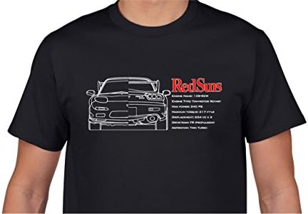Initial D RedSuns RX-7 FD3S Limited T-Shirt (M, Black)