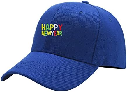 NeeKer New Year Eve Blue Peaked Hat Embroidered Logo Adjustable Dad Cap