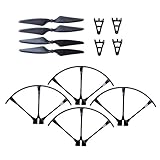F100 & F100 Ghost Drone Parts Crash Pack - Propellers, Prop Guards & Landing Gear - Spare Parts Kit Also Compatible w/ MJX B3 Bugs 3 Quadcopter
