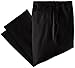 Haggar Men's Big-Tall Cool 18 Hidden Expandable Waist Plain Front Pant,Black,46x29