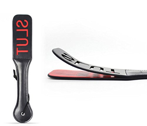HOT! Slave Btch Slut SM Flog Spank Paddle Beat Submissive Slave BDSM Pink Kinky Fetish Whip Sluts Paddles Adult Sex Toys (32cm x 6.5cm, SLUT)