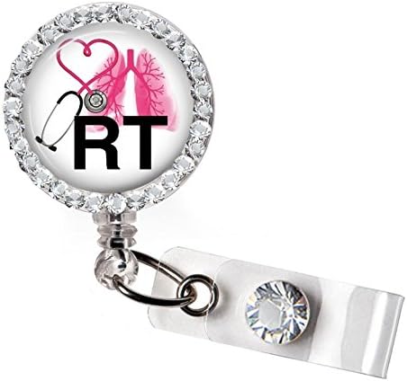Respiratory Therapist RT Badge Holder Reel; Nursing Retractable Badge Reel; Lung Nurse