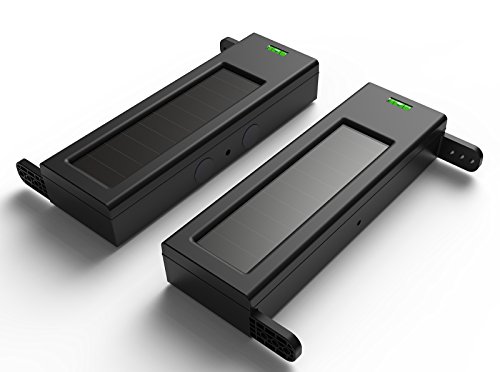 HTZSAFE-Solar-Wireless-Outdoor-Photoelectric-2-Beam-Sensor-WaterproofIP66-Wireless-Transmission-Range-Up-To-14Mile-Infrared-Detection-Range-Up-To-190-Feet