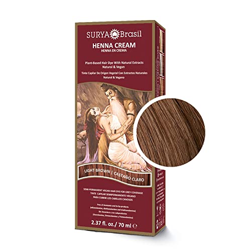 Surya Brasil Henna Cream Hair Color Treatment, Semi Permanent Hair Color for Gray Hair