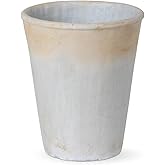Park Hill Collection Country French Distressed Concrete Tall Planter, Medium