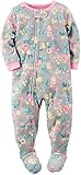 Carter's Girls' 1 Pc Fleece 377g091, Grey Floral, 7