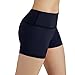 ODODOS Women’s Yoga Short Tummy Control Workout Running Athletic Non See-Through Yoga Shorts with Hidden Pocket,Navy,X-Smallthumb 2