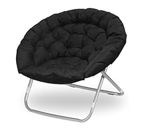 Urban Shop Oversized Saucer Chair Black