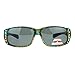 SA106 Rhinestone Womens Floral Fitover OTG 57mm Sunglasses Green