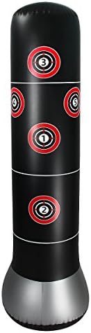 Sinolofty Inflatable Boxing MMA Punching Target Bag Free-Standing 63" Tall