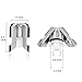 Champagne Sealer Stopper, FUNJIA 2 Pack Stainless Steel Reusable Sparkling Wine Bottle Plug Sealer Set with a Longer Sealing Plug to Keep Fresh, Great Accessories for Champagne