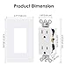 [10 Pack] BESTTEN Decorator Wall Receptacle Outlet, Decorative Screwless Wall Plate Included, Non-Tamper-Resistant, 15A/125V/1875W, Grounding, for Residential and Commercial, UL Listed, White