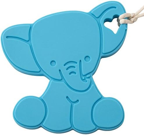Teething Toy for your baby &amp; toddler, Non-Toxic &amp; BPA Free Soothing Silicone Makes the Best Shower Gift for infants (Giraffe, Ball, Ring and Rattle Alternative) Designed in the USA – boy blue