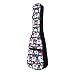 CLOUDMUSIC Colorful Cute Animals Pattern Hawaiian Ukulele Bag Ukulele Case (Concert, Elephants In Love Dark Blue)