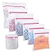 7Pcs Mesh Laundry Bag Travel Storage Organize Bag Clothing Washing Bags for Blouse, Hosiery, Stocking, Bra, Underwear, Lingerie (1 Extra Large, 2 Large, 3 Medium Bags, 1 Bra Wash Bags)