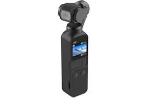 DJI Osmo Pocket - Handheld 3-Axis Gimbal Stabilizer with integrated Camera 12 MP 1/2.3” CMOS 4K60 Video, for YouTube, TikTok, Video Vlog, Streamlabs, Attachable to Smartphone, Android, iPhone, Black