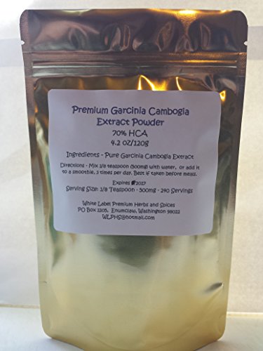 Premium 70% HCA GARCINIA CAMBOGIA Extract Powder ~ 120g/4.2oz ~ WATER SOLUBLE~ Pure No Fillers ~ Always FRESH PRODUCT~