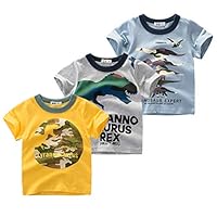 Whteian Baby Boys Cotton T-Shirt Short-Sleeve Tees Shirt Undershirt for Infant Toddler Kids 1-4T 2-3Pack (2-3 Years, 3-Pack)