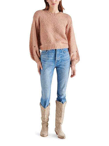 Steve Madden Apparel Lucie Sweater, Hazelnut, X-Small