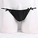 CHICTRY Men's Bowknot Sissy Bikini Briefs Low Waist Panties Underwear Black Large(Waist:29.0-42.0