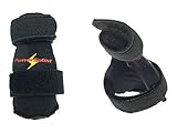 Powersplint - Sports Finger Splint Guard Protector Brace for adults & children, all sports (medium black)