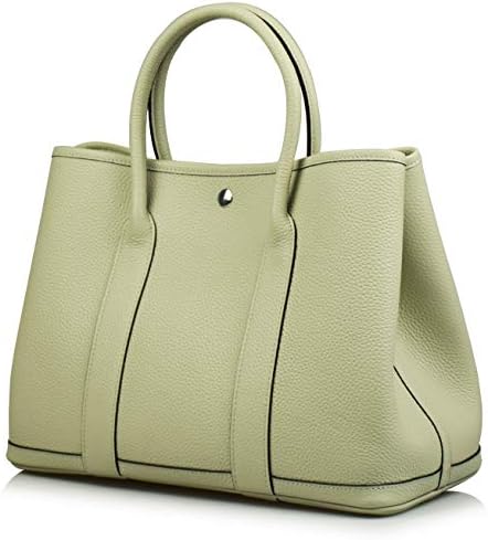 Esyuel Women's Genuine Leather Garden Tote Bag Top Handle Handbags๏ผ36CM๏ผ