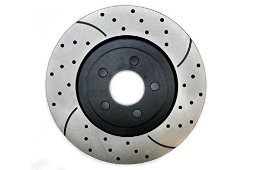 Prime Choice Auto Parts PR63025R Front Passengers Side Performance Drilled And Slotted Brake Rotor