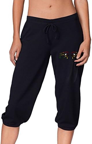 Ancient Egypt Symbols Yinyang Reggae Womens Casual Jersey Drawstring Pants Workout Knee Pant